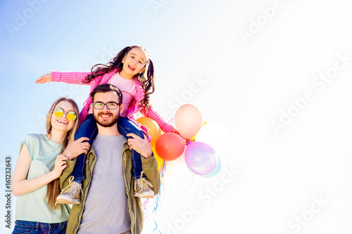 Couple with balloons