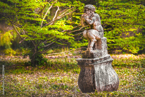 Obraz na plátně faun myth creature roman mythology poses legs statue