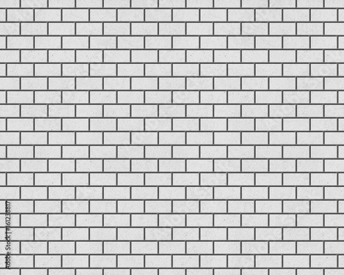 3D RENDERING OF PLAIN WHITE BRICK WALL BACKGROUND