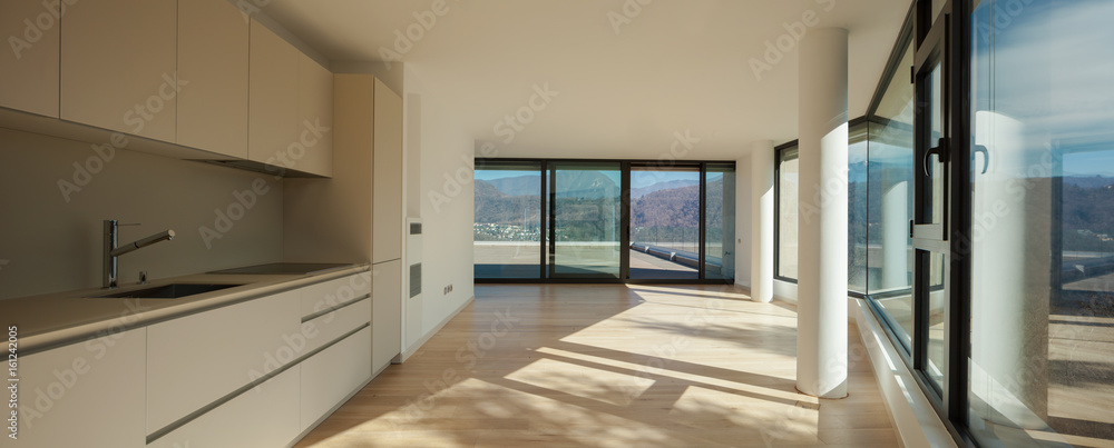 Ineriors of a modern apartment, kitchen Ineriors of a modern apartment, kitchen