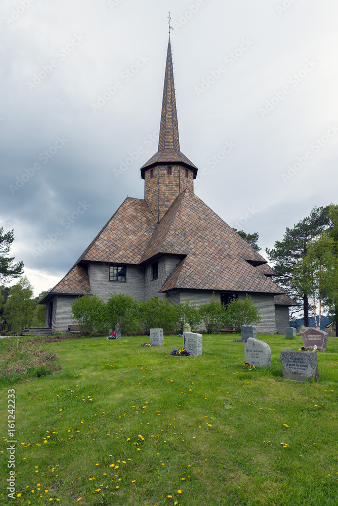 The old church of Dombas in Norway The old church of Dombas in Norway