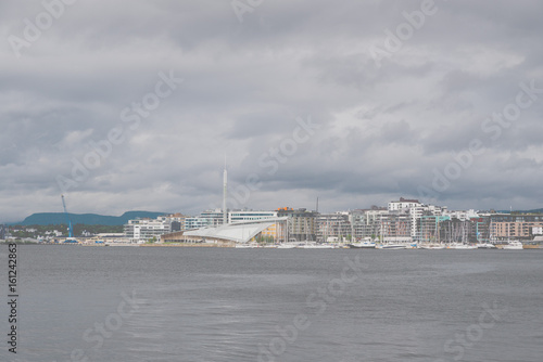 The Astrup Fearnley Museum of Modern Art building as seen from the Oslo Fjord © villorejo