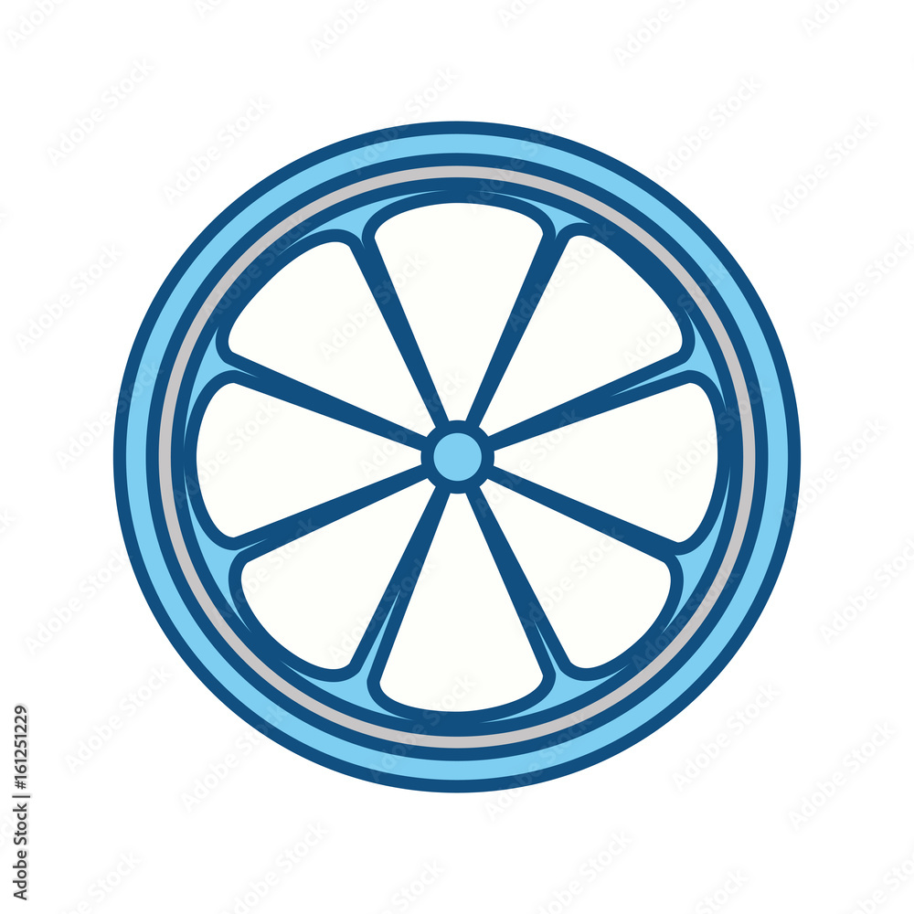 lemon slice citrus icon vector illustration graphic design