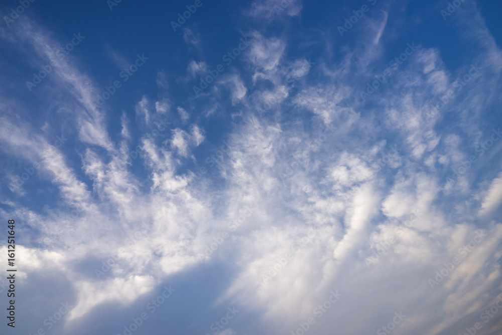 blue sky and cloudscape pattern