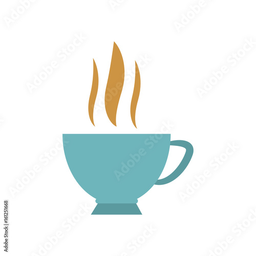 Tablou canvas coffee cup hot beverage aroma fresh vector illustration
