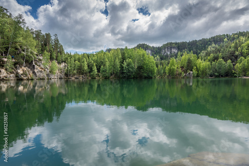 Emerald lake in Adrspach - Teplice rocks