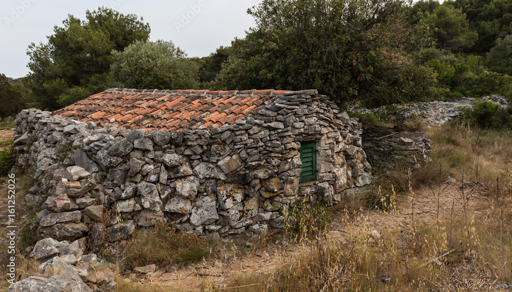 Ancient stone house, Croatia, Europe