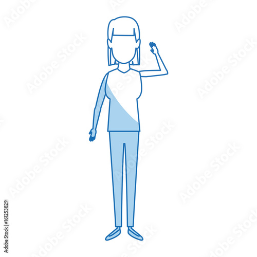 woman standing people avatar female image vector illustration