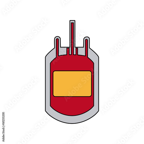plastic bag blood transfusion donation care vector illustration