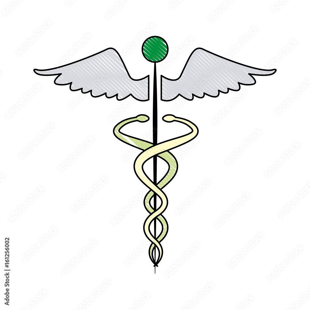 caduceus medical health care symbol vector illustration Stock Vector ...