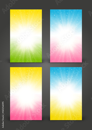 Set of 240 x 400 vertical banners with sunny sky