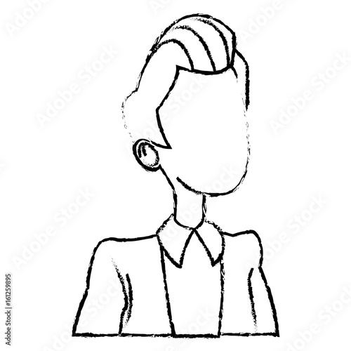 Wallpaper Mural cartoon man business manager people portrait vector illustration Torontodigital.ca