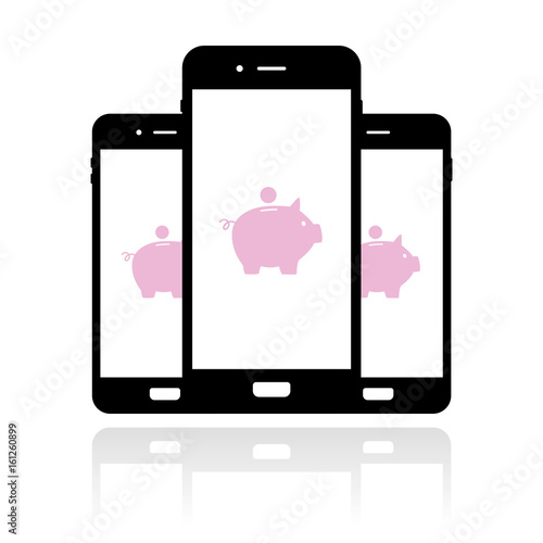 Smartphone Banner - Sparschwein - Spardose - Finanzen