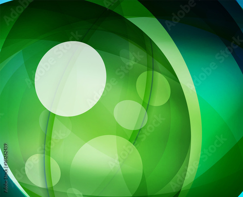 Glossy glass shiny bubble abstract background  wave lines