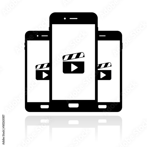 Smartphone Banner - Filmklappe mit Play-Symbol