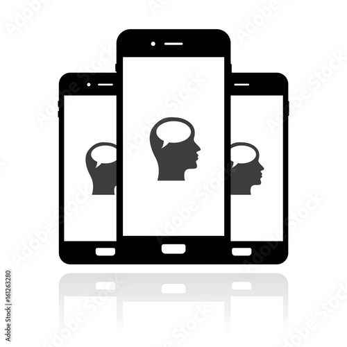 Smartphone Banner - Meinung - Person mit Sprechblase