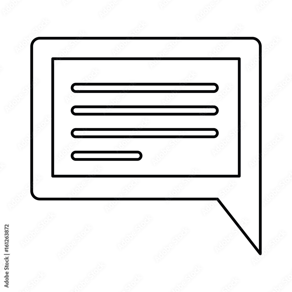 white background with monochrome silhouette rectangular dialogue in closeup vector illustration white background with monochrome silhouette rectangular dialogue in closeup vector illustration
