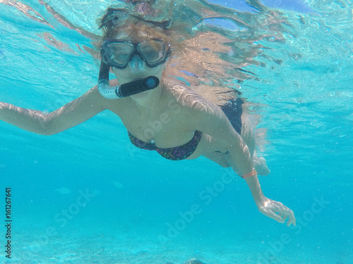 Woman Snorkeling in the Maldives
