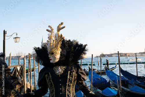 carnevale di Venezia sul canale