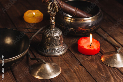 Tibetian instruments for music meditation
