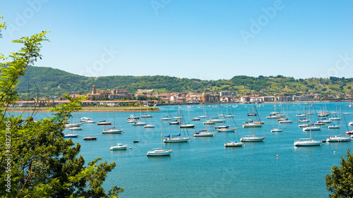 View of the bay of Hendaye, Pyrenees photo