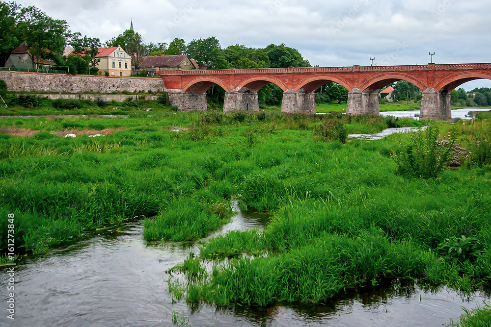 Fototapeta premium Kuldiga brick bridge