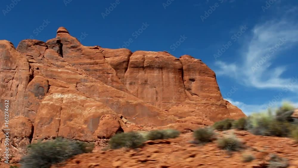 Red sandstone formations in Arches National Park, Utah Red sandstone formations in Arches National Park, Utah