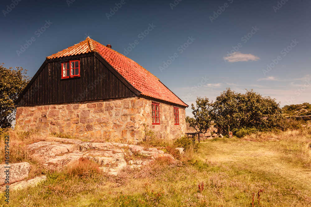 Old rural building made of stones and wood Old rural building made of stones and wood