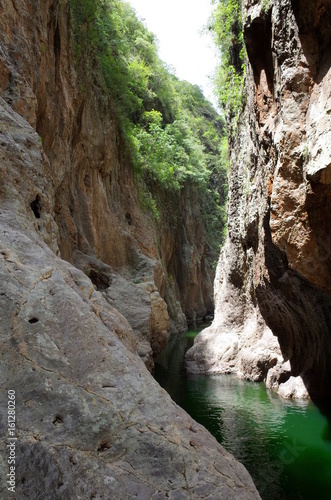 Somoto Canyon in the north of Nicaragua  a popular tourist destination for outdoor activities such as swimming  hiking and cliff jumping