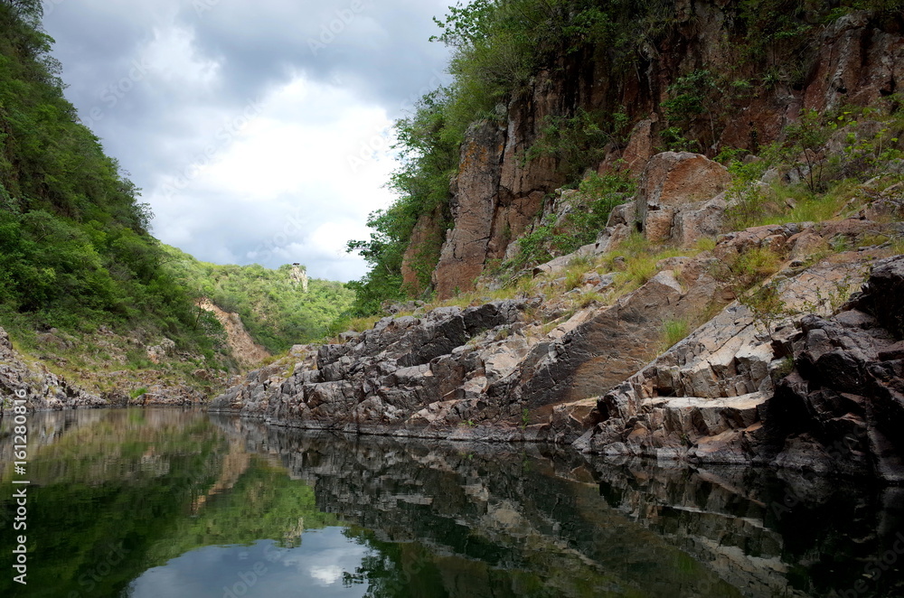 Somoto Canyon in the north of Nicaragua, a popular tourist destination for outdoor activities such as swimming, hiking and cliff jumping