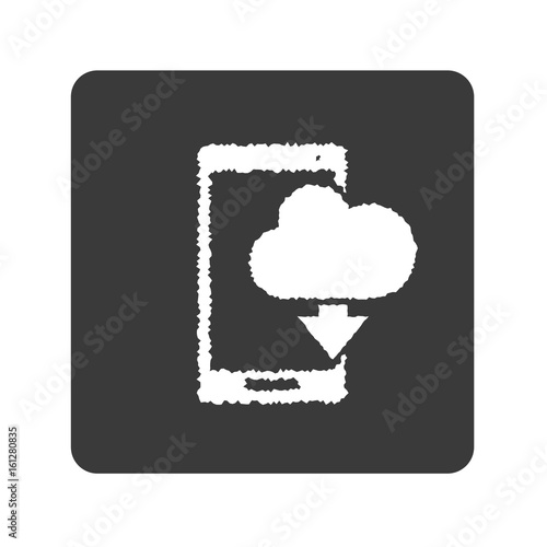 Smartphone Wolke herunterladen - Handgezeichnet