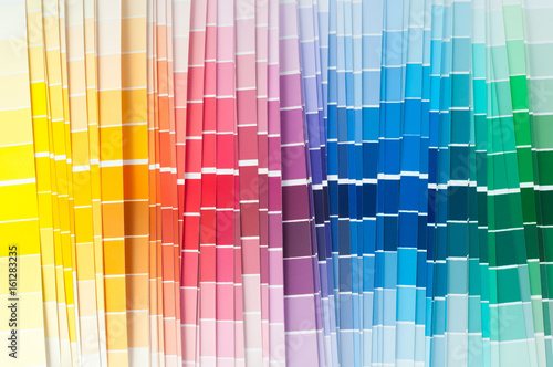 Color palette, samples of various paint