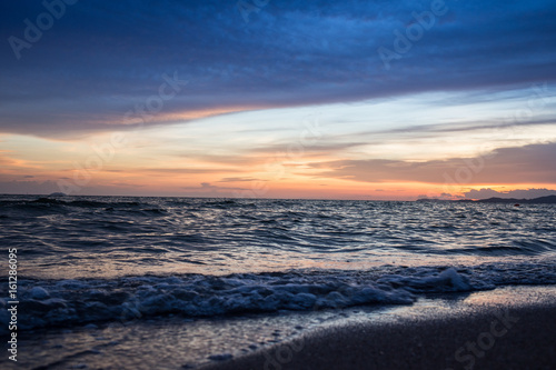 sea beach and sun set in Pattaya Thailand