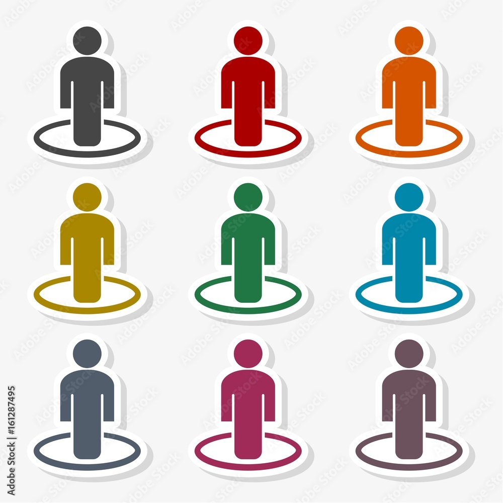 Street View icon vector, person standing Street View icon vector, person standing
