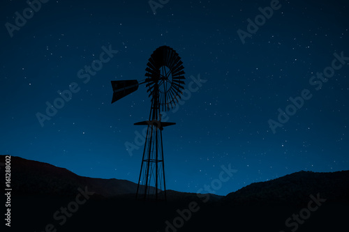 Konstfotografi Windmill and stars