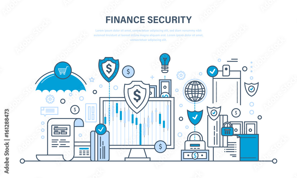 Finance and payment security, cash deposits, purchases and money transfers.