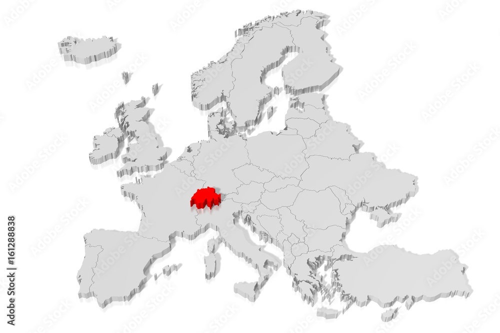 3D map - Switzerland