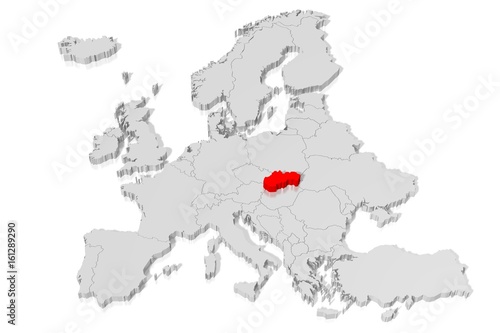 3D map - Slovakia