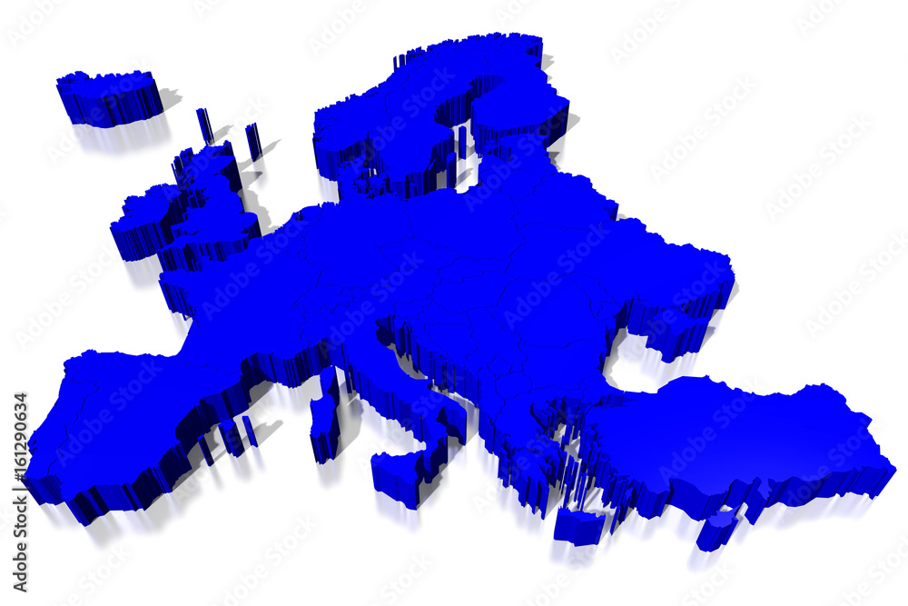 Fototapeta premium 3D Europe map