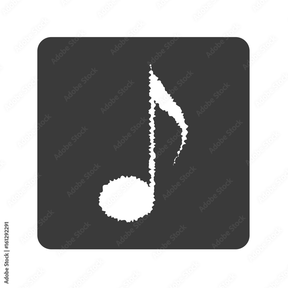 Obraz premium Musiknote - Achtelnote - Handgezeichnet