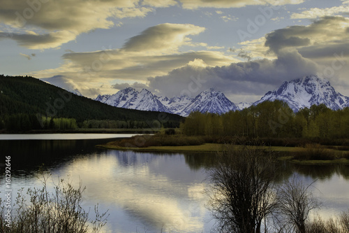 Oxbow Bend with Teton Mountains in background in Grand Teton Nataional Park