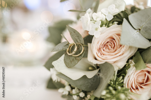 rings in bouquet photo