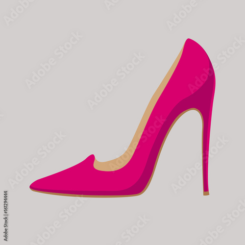 Ladies shoes vector illustration style Flat set  profile