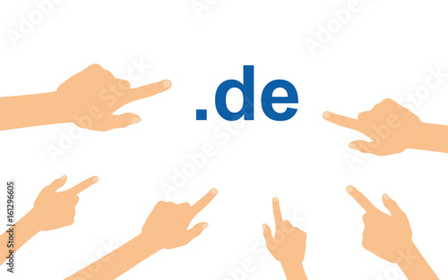 Hände zeigen auf - .de Host