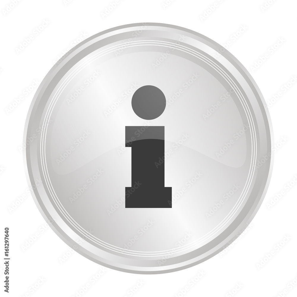 i Information - Verchromter Button i Information - Verchromter Button