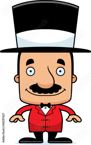 Cartoon Smiling Ringmaster Man