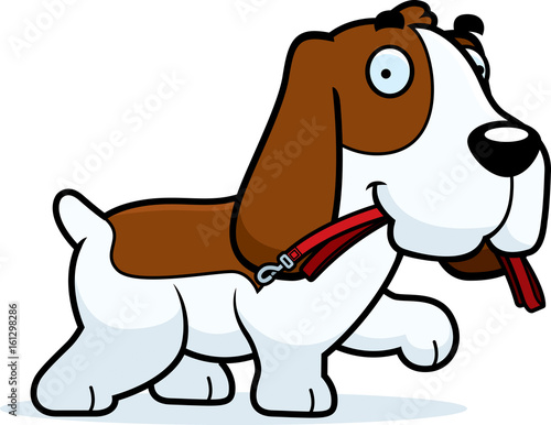Cartoon Basset Hound Leash