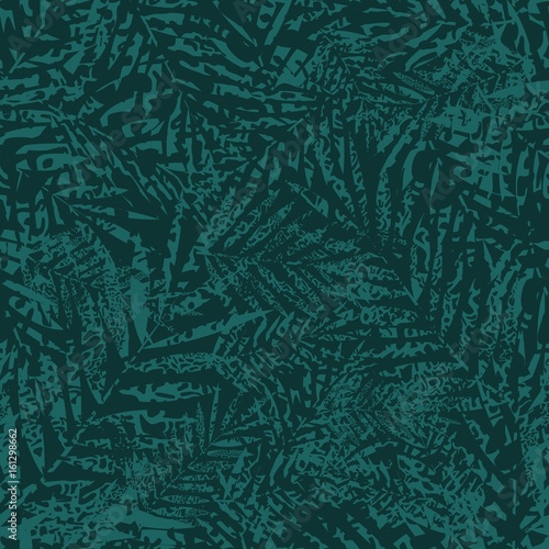 Tropical palm leaves seamless pattern. Vector illustration. 