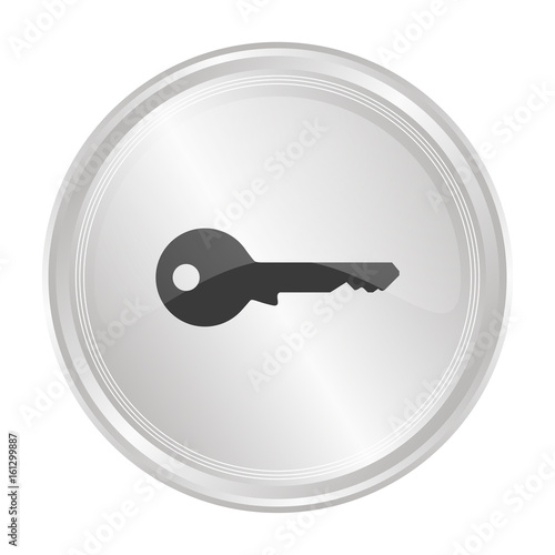 Schlüssel Schlüsseldienst - Verchromter Button