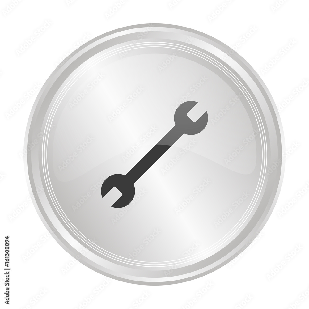 Schraubenschlüssel Optionen - Verchromter Button Schraubenschlüssel Optionen - Verchromter Button